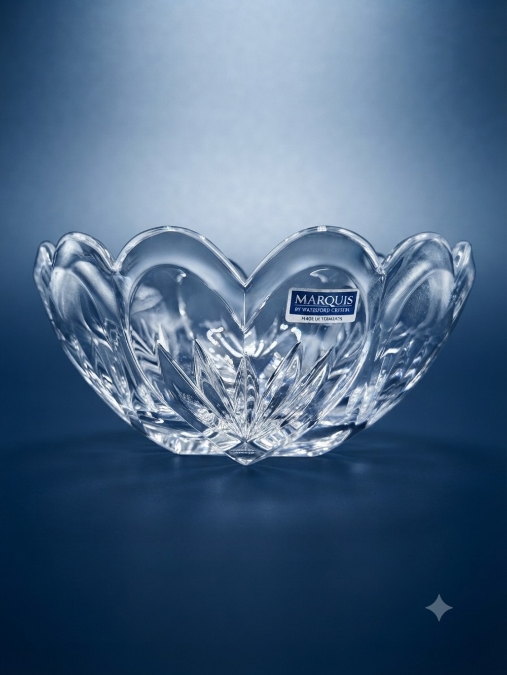 Marquis by Waterford Crystal Scalloped Fan-Cut Bowl **